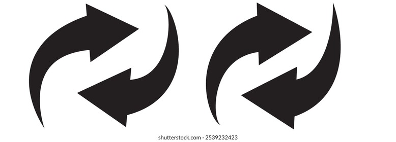 Exchange icon illustration isolated vector sign symbol. exchange arrow icon vector set. refresh arrow vector. loading arrow icon .curve arrow icon vector set. 