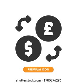 exchange icon isolated on white background. for your web site design, logo, app, UI. Vector graphics illustration and editable stroke. EPS 10.