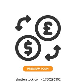 exchange icon isolated on white background. for your web site design, logo, app, UI. Vector graphics illustration and editable stroke. EPS 10.