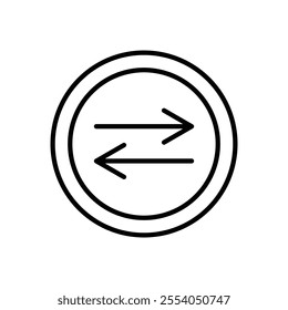 Exchange icon isolated on white background