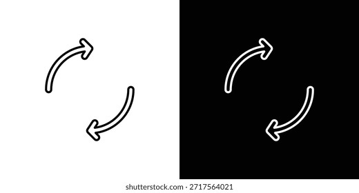 Icono de intercambio icono de Vector lineal. Líneas de trazo editables.