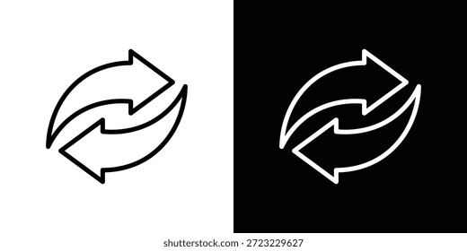 Conceito de logotipo de ícone do Exchange em traçados