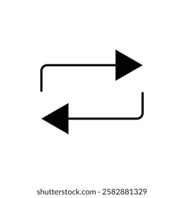 Exchange icon logo sign set vector outline