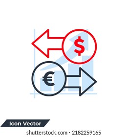exchange icon logo vector illustration. Exchange Money symbol template for graphic and web design collection