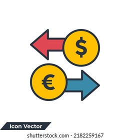 exchange icon logo vector illustration. Exchange Money symbol template for graphic and web design collection