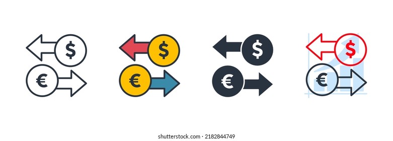 exchange icon logo vector illustration. Exchange Money symbol template for graphic and web design collection