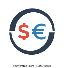 Exchange icon on white background. Vector illustration