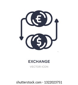exchange icon on white background. Simple element illustration from Digital economy concept. exchange sign icon symbol design.