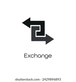 exchange icon on white background