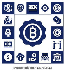 exchange icon set. 17 filled exchange icons.  Collection Of - Exchange, Money, Bitcoin, Coin, Line, Funds, Communication, Bank