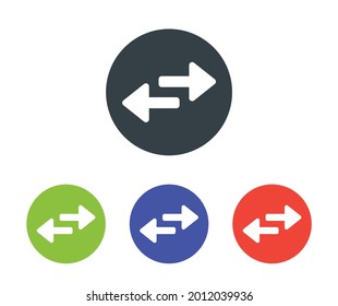 Exchange icon set. Direction arrows for transfer icon sign vector illustration.