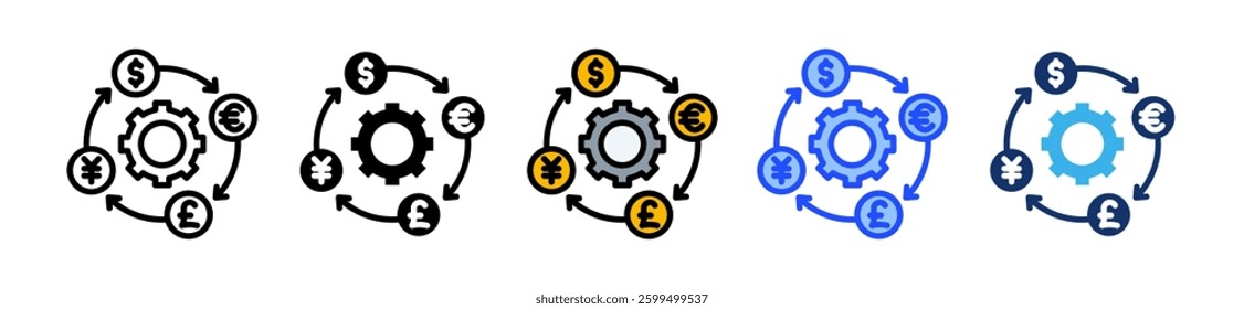 Exchange Icon Set With Multiple Style Collection