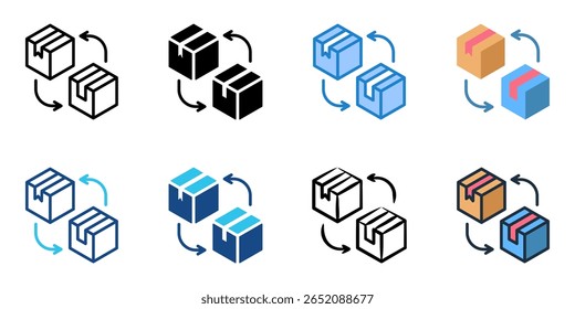 Ícone do Exchange define coleção de vários estilos 
