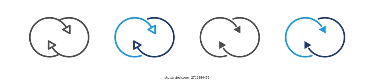 Conjunto de iconos de intercambio de estilos múltiples