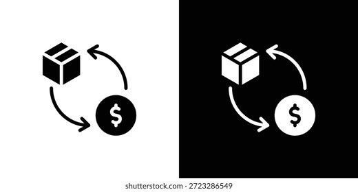 Exchange-Symbolblatt Schwarzweiß