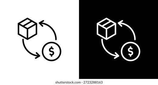 Exchange-Symbolblatt Schwarzweiß