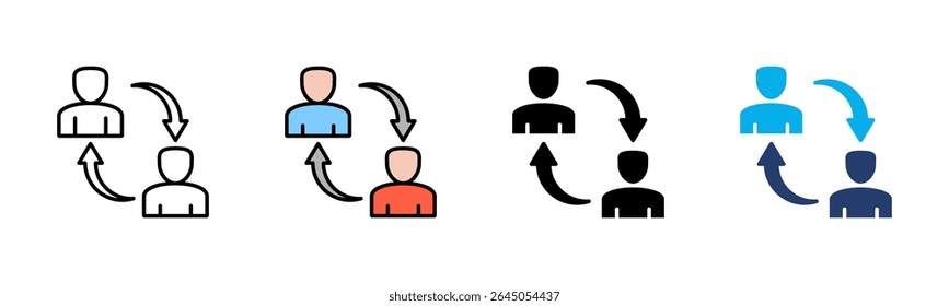 Exchange icon sheet multiple style collection