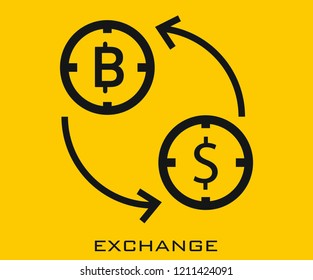 Exchange icon signs