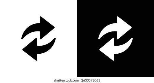 Exchange icon in solid flat trendy design style.