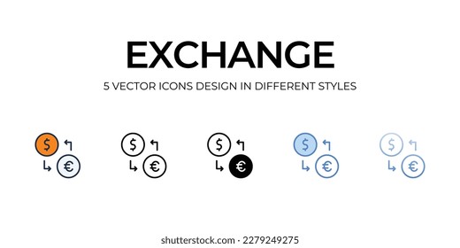 Icono de Exchange. Adecuado para diseño de páginas Web, aplicaciones móviles, UI, UX y GUI.