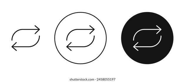 Exchange Icon. Switch or Convert Vector Icon, Reverse Trade Vector Icon, Transfer Data Pictogram for UI Designs.