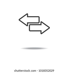 
Exchange icon symbol on white background,vector illustration.