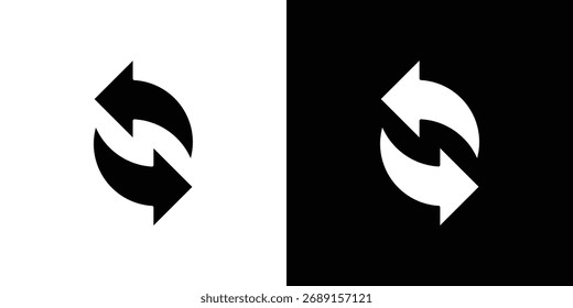 Símbolo de icono de intercambio. símbolo plano simple sobre fondo en blanco.