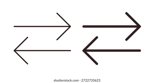 Símbolo de icono de intercambio. Vector EPS 10. icono de línea y glifo
