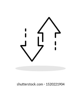 Exchange icon in trendy flat style. Reverse symbol for your web site design, logo, app, UI Vector EPS 10. 