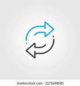 Exchange icon in trendy flat style. Reverse symbol for your web site design, logo, app, UI Vector EPS 10.