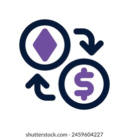 exchange icon. vector dual tone icon for your website, mobile, presentation, and logo design.