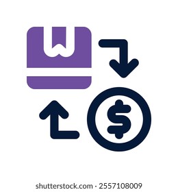 exchange icon. vector dual tone icon for your website, mobile, presentation, and logo design.