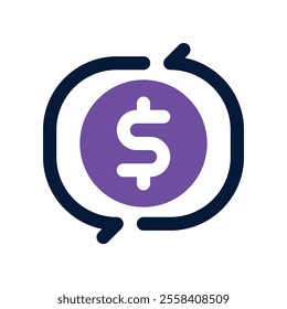 exchange icon. vector dual tone icon for your website, mobile, presentation, and logo design.