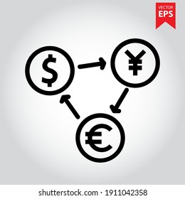 Exchange icon vector. Eps10 vector illustration.