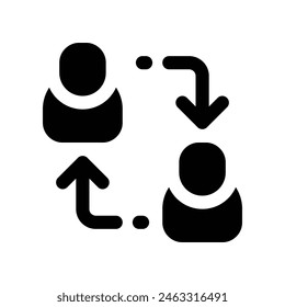 exchange icon. vector glyph icon for your website, mobile, presentation, and logo design.