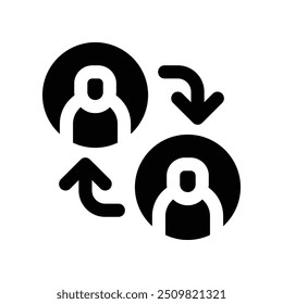 exchange icon. vector glyph icon for your website, mobile, presentation, and logo design.