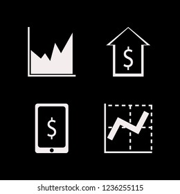exchange icon. exchange vector icons set dollar, graph and dollar symbol phone