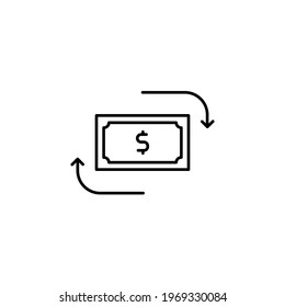 exchange icon vector illustration. business and finance. isolated on white background