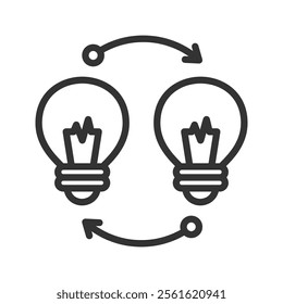Exchange icon vector illustration. Simple line style