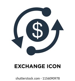 Exchange icon vector isolated on white background, Exchange transparent sign