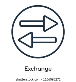 Exchange icon vector isolated on white background, Exchange transparent sign , thin symbols or lined elements in outline style