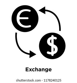 Exchange icon vector isolated on white background, logo concept of Exchange sign on transparent background, filled black symbol