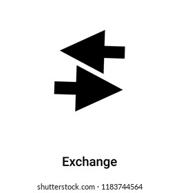 Exchange icon vector isolated on white background, logo concept of Exchange sign on transparent background, filled black symbol