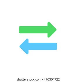 Exchange icon vector, Opposite Arrows solid logo illustration, colorful pictogram isolated on white