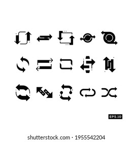 Exchange icon vector set. Exchange logo symbol vector illustration