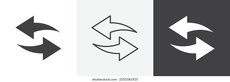 Exchange icon vector set for ui designs