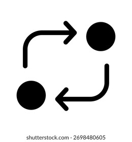 Ilustración de diseño de símbolo de Vector de ícono de intercambio