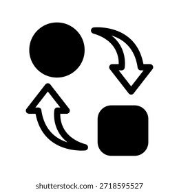 Ilustración de diseño de símbolo de Vector de ícono de intercambio