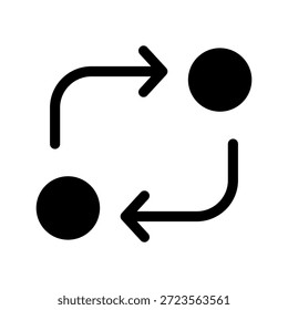 Ilustração de design de símbolo de vetor de ícone do Exchange