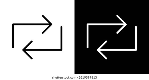 Símbolo del Vector del icono del intercambio en estilo plano de moda